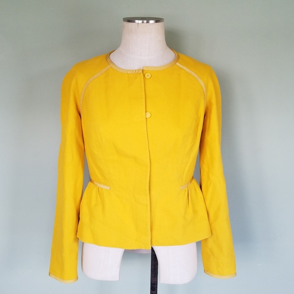 Boden Jackets & Blazers - Boden Linen Peplum Jacket Blazer